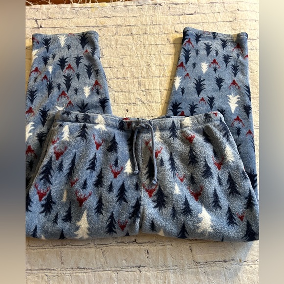 THE AMERICAN OUTDOORSMAN BLUE MULTI COLOR WINTER DRAWSTRING MENS SLEEP PANTS XL - Picture 3 of 9